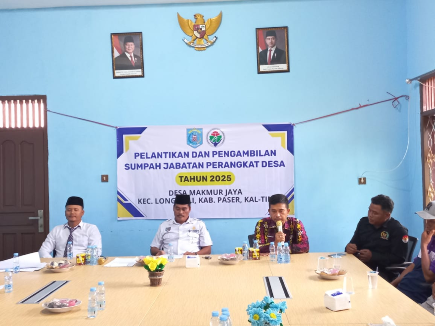 PELANTIKAN DAN PENGAMBILAN SUMPAH JABATAN PERANGKAT DESA MAKMUR JAYA